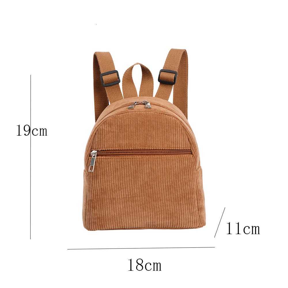 Embroidered Name Mini Corduroy Bag for Women Customized Solid Color Fashion Girls Small Mini Backpack Outdoor Travel Backpacks XJ250814