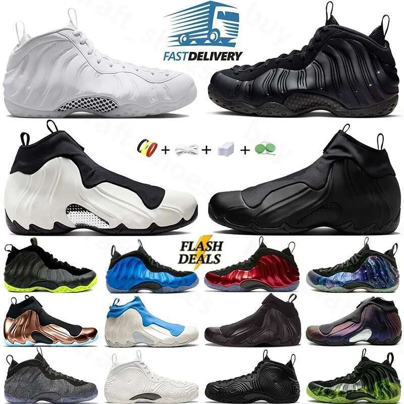 2025 Foam Men Basketball Shoes Psychic Blue And Triple Penny Anthracite Paranorman Black White Metallic Backboard Mens Trainers Sneakers 40-47