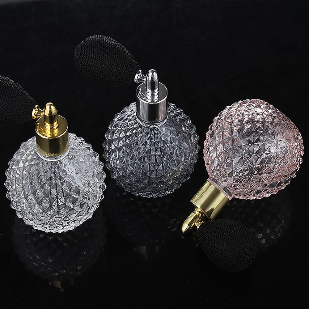 100ml Portable Vintage Crystal Glass Perfume Bottle With Airbag Atomizer Empty Cosmetic Container Mini Refillable Spray Bottles 250813