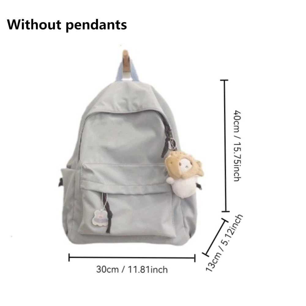 New High School Students Backpack Solid Color Large Capacity School Bags Waterproof Womens Backpack for Teenagers XJ250814