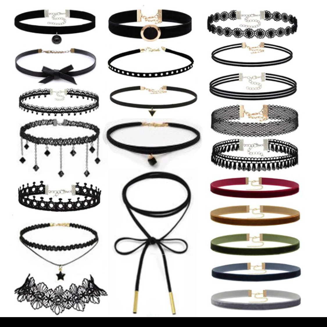 Handmade Velvet Lace Vintage Choker Necklace for Women Collar Torques Trendy Neck Jewelry Stretch Charm Gothic Punk Black Heart 250811