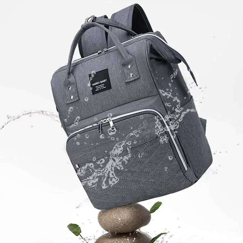 Large Capacity Diaper Hanging Mammy Outdoor Backpack with Changing Pad Convenient Baby Stroller Bag