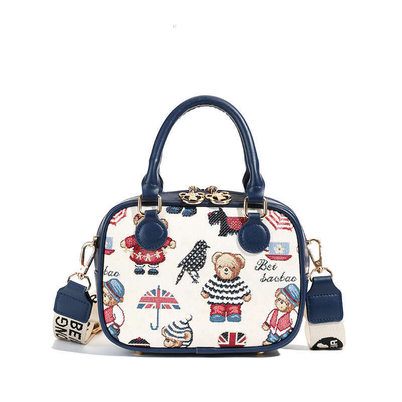 New Bear Beibao Embroidery Crossbody Fashionable Internet Celebrity Shoulder Bag High Quality