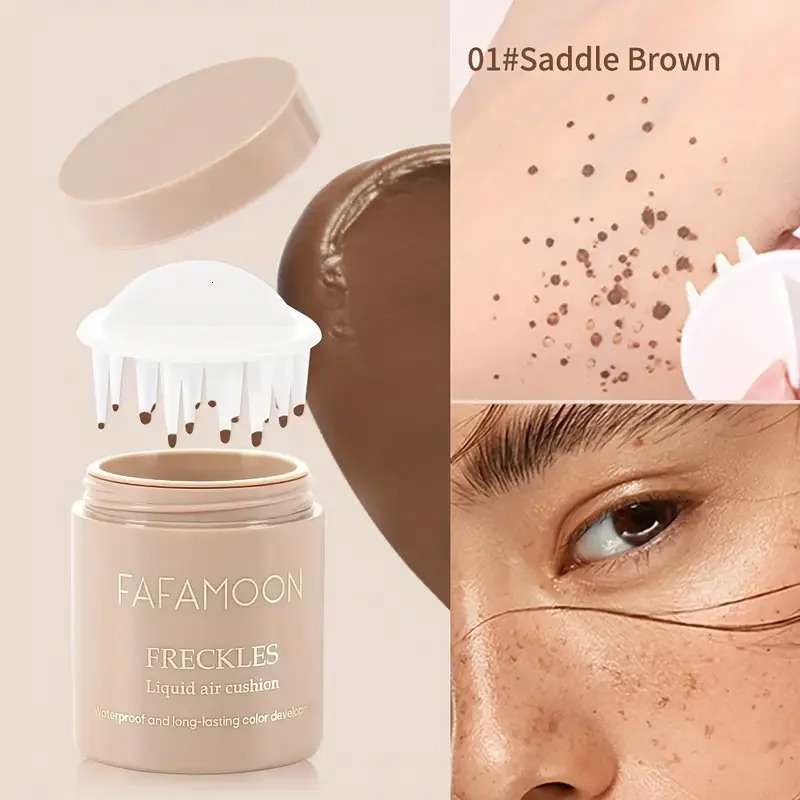 Bionic Vivid Freckle Pen Soft Brown Stamp Air Cushion Freckle Removal Makeup Waterproof Spot Pen Dot Facial Body Painting Pen 250813