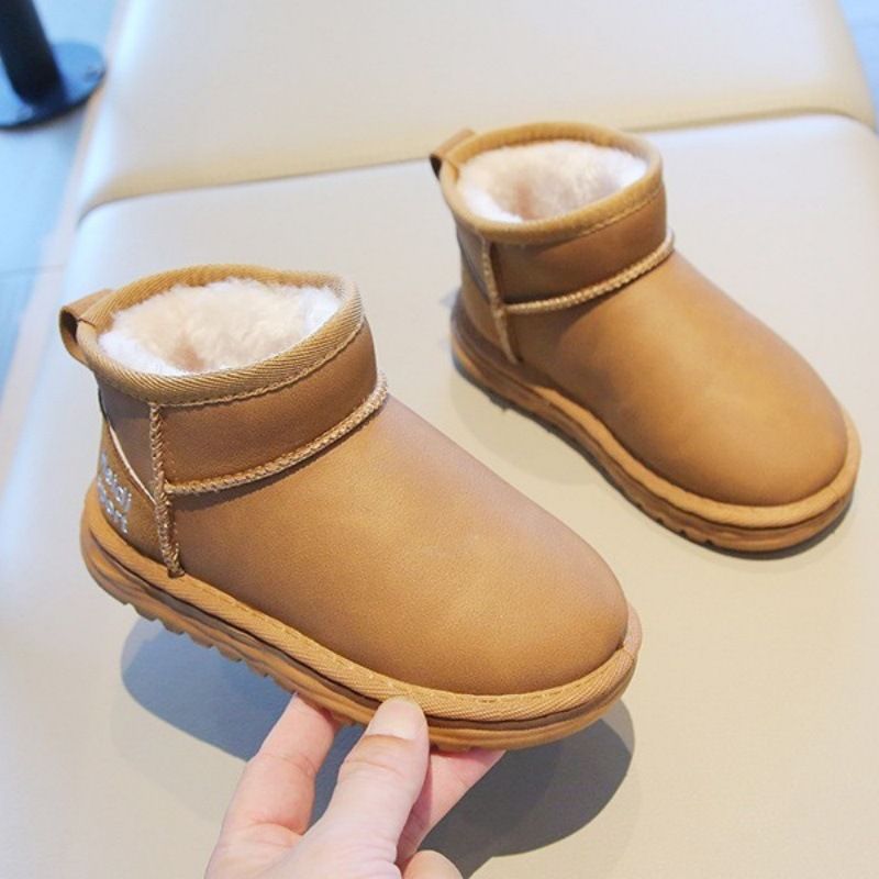 Children Snow Boots Winter Kid Cotton Shoes Fashion Non-slip Soft Toddler Girl Shoes Boy Plus Velvet Thick Warm Boots Sizes US8C-US4Y