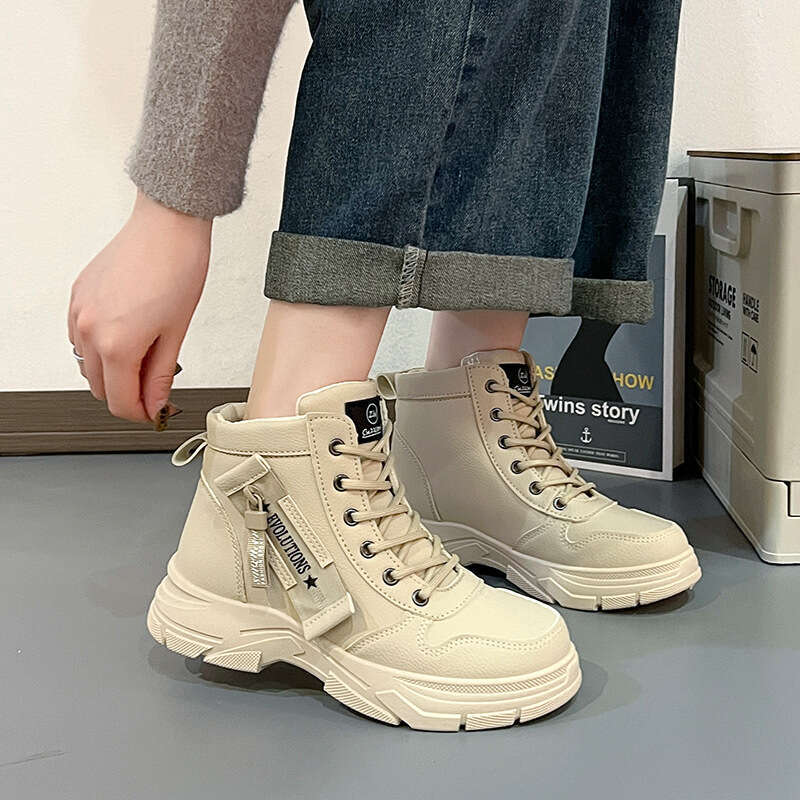 Martin Boots Women, Autumn and Winter New Short Boots, 2025 Sports Casual Thick-Soled Non-Slip High-Top Sneakers for Women L951-1