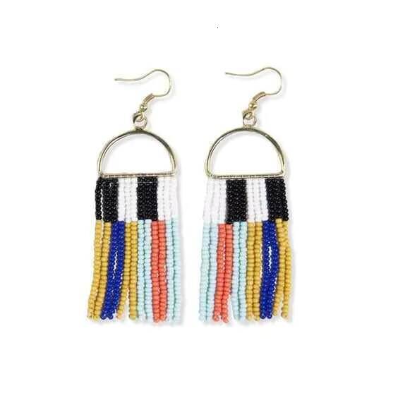 Evening Handmade Women's Seed Bead Unique Jewelry Fashion Earrings