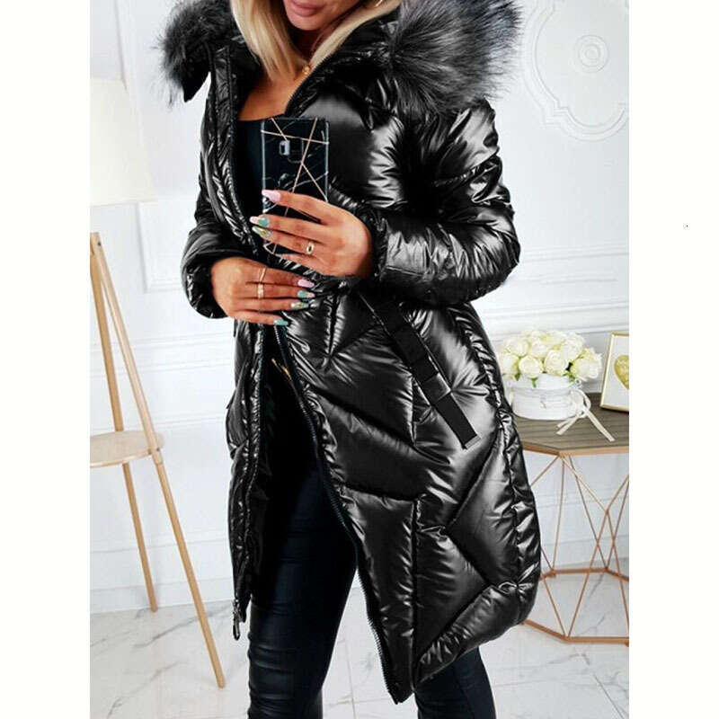 New Fashion Winter Puffer Down Jackets Women Fur Hooded Thick WarmCoats Female Waterproof Parkas
