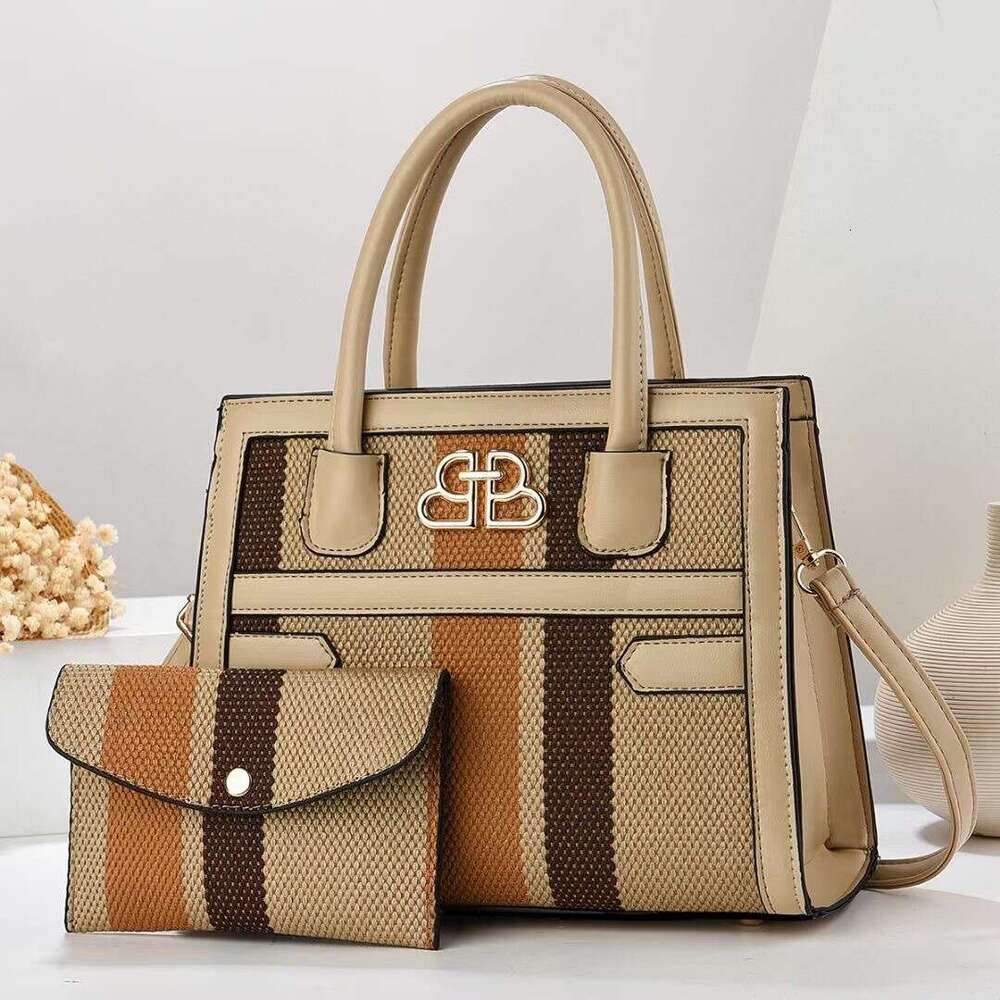 Women's Fashion Versatile Large Capacity Mother-Daughter Handbag Trendy Textured Single Shoulder Bag