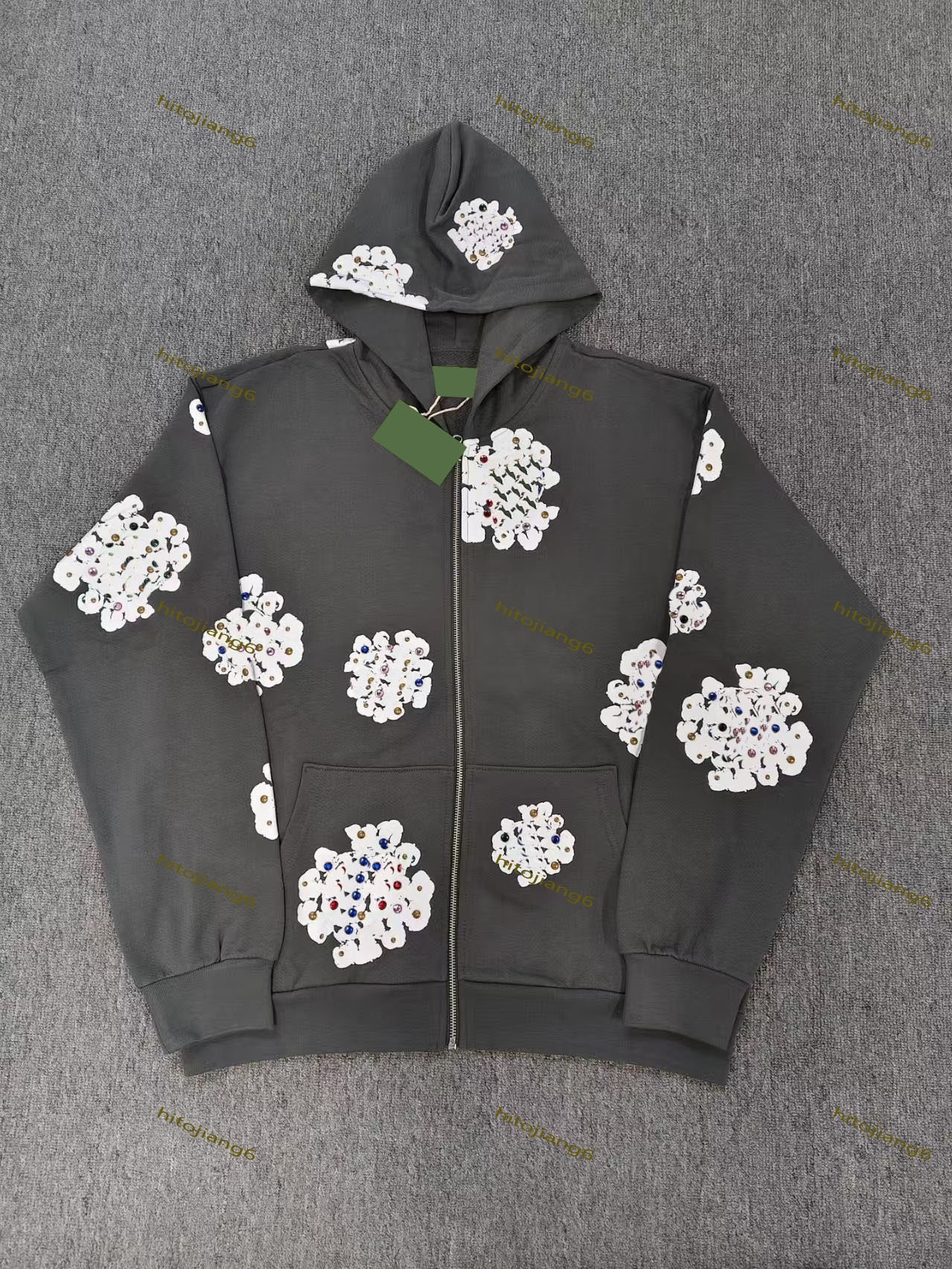 Hoodie Trendy Brand Tears Hoodie Multi Colors Hip Hop High Street Mens Designer Streetwear Man Pullover Foam Print Sweatshirt Hoody