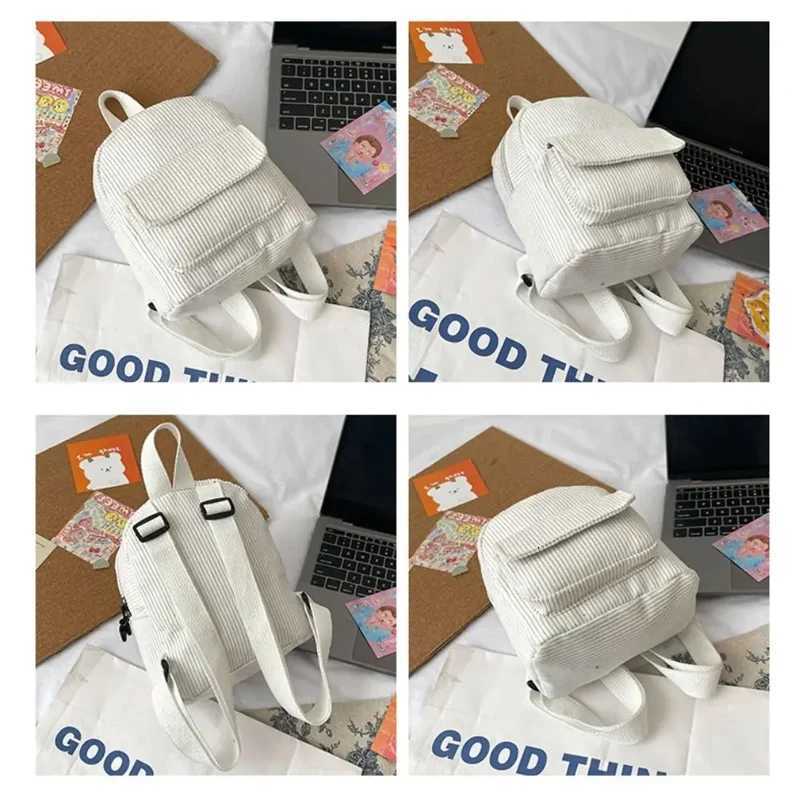 Women Fashion Mini Backpack Versatile Corduroy Backpack Casual Student Girls Bookbag Retro Travel Backpack Aesthetic Purse XJ250814