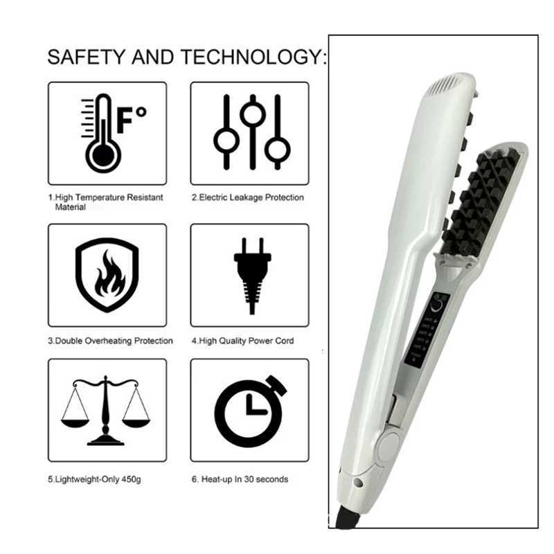3D Grid Hair Crimper Professional Fluffy Iron Volume Increasing Ceramic Hair Tool Hair Waver Styling Crimping Perm Pliers W250814
