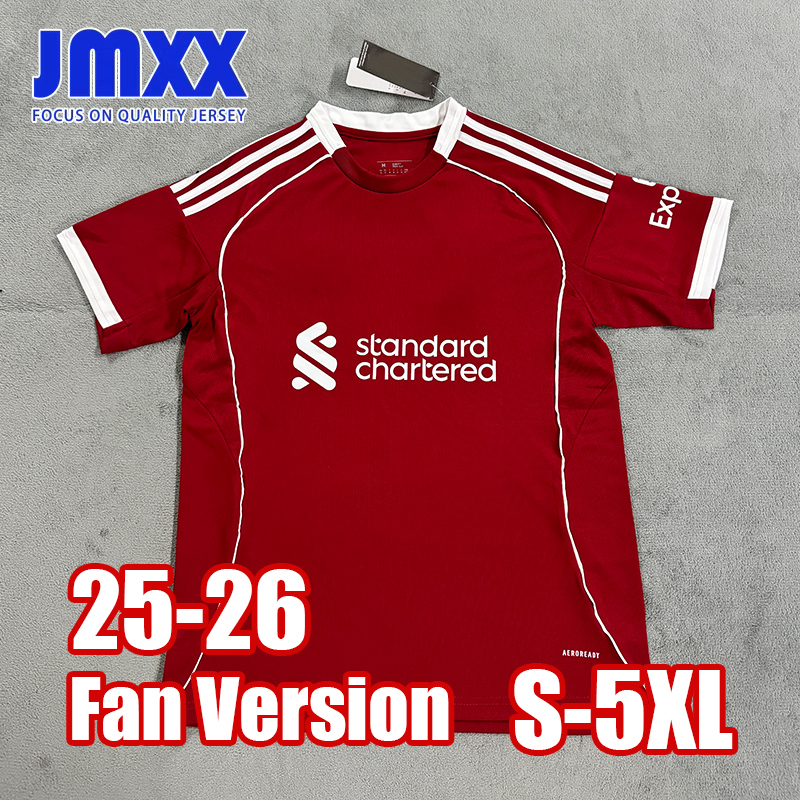 5XL 4XL XXXL JMXX 25 26 Liverpudlians Soccer Jersey Home Away Third Goalkeeper Pre Match Training Special Mens Jerseys Man Football Shirt 2025 2026 Fan Version