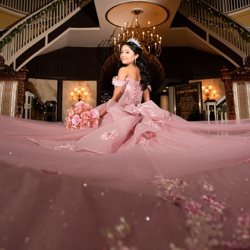 Pink Quinceanera Dresses Off The Shoulder Applique Lace Beads Tull Party Birthday Ball Gown Vestidos De 15 Anos Sweet 16 Dress