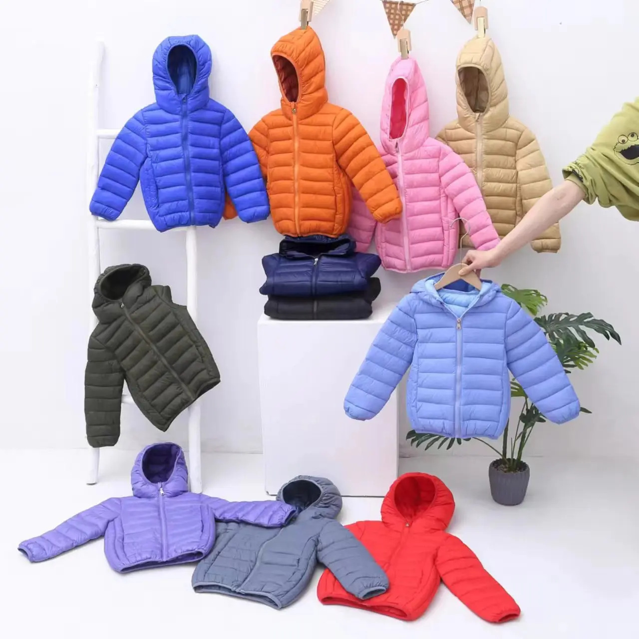Hooded Lightweight Down Jackets Children Boy Girl Baby Coat Autumn Winter Outerwear Casual Clothing Kids Christmas Birthday Gift 250813