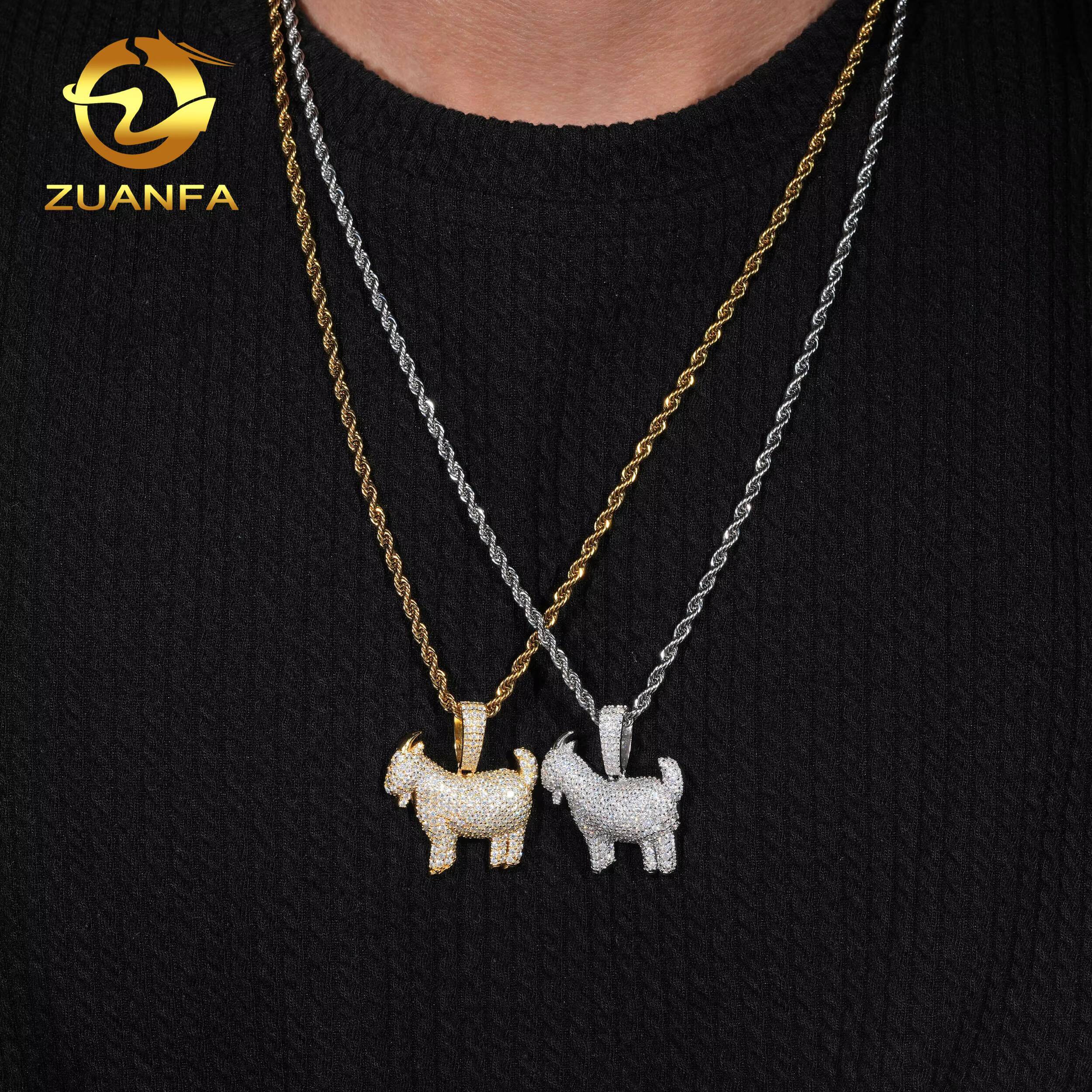 No Tarrifs US Warehouse Ship Pass Diamond Tester GRA Hip Hop Jewelry 925 Silver Iced Out Moissanite Custom Hip Hop Pendant