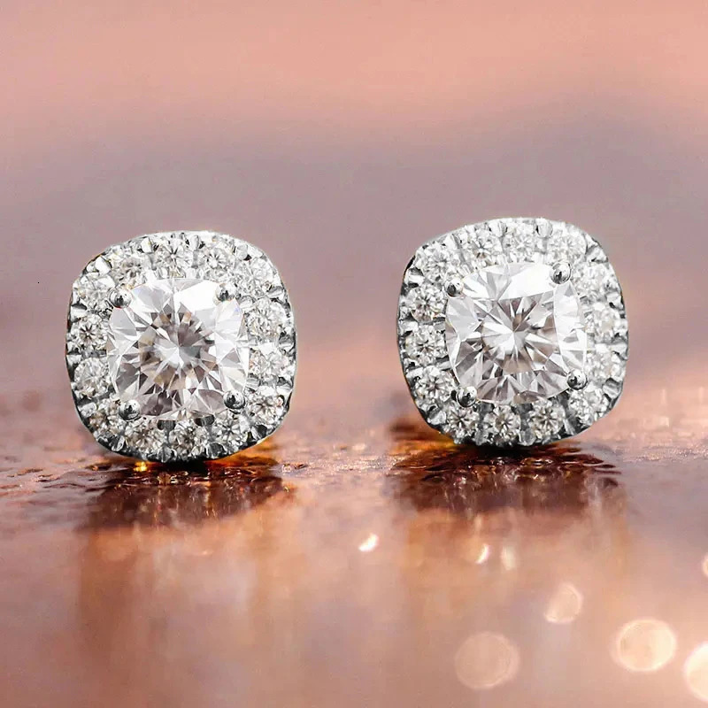 CAOSHI Dainty Cubic Zirconia Stud Earrings for Women Gold Color/Silver Color Exquisite Jewelry Versatile Graceful Accessories 250812