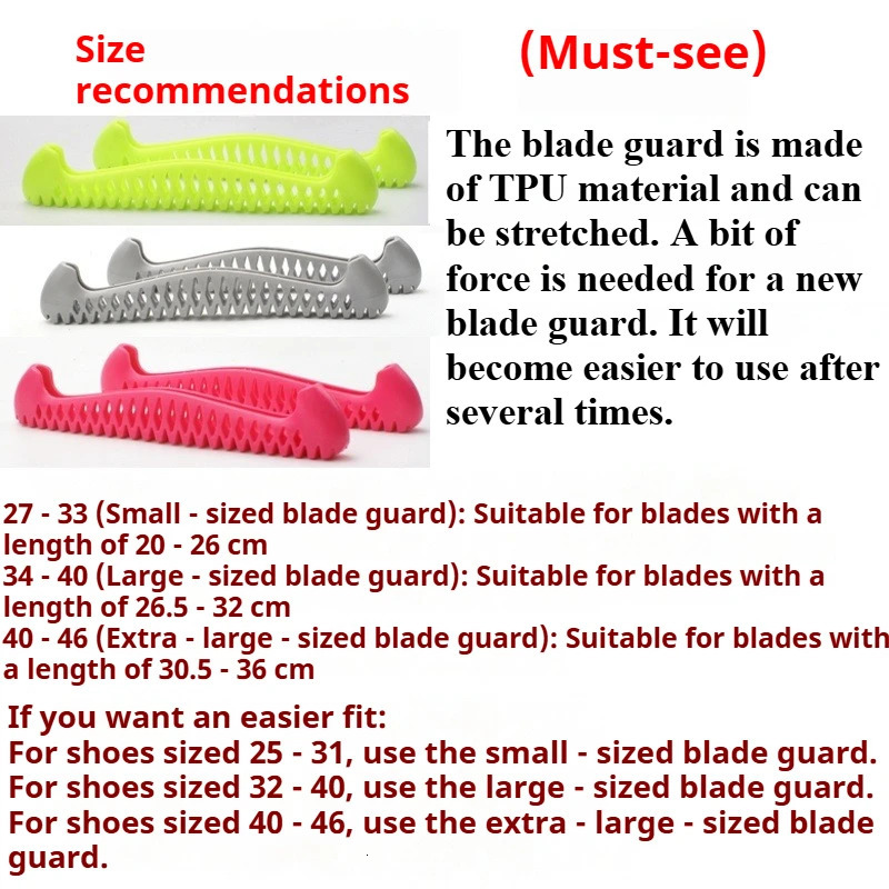 Adjustable Multicolour Ice Skating Figure Skate Blade Cover Scalable Walkable Hockey Skates Anti Slip Ice Skating Accessories 250812