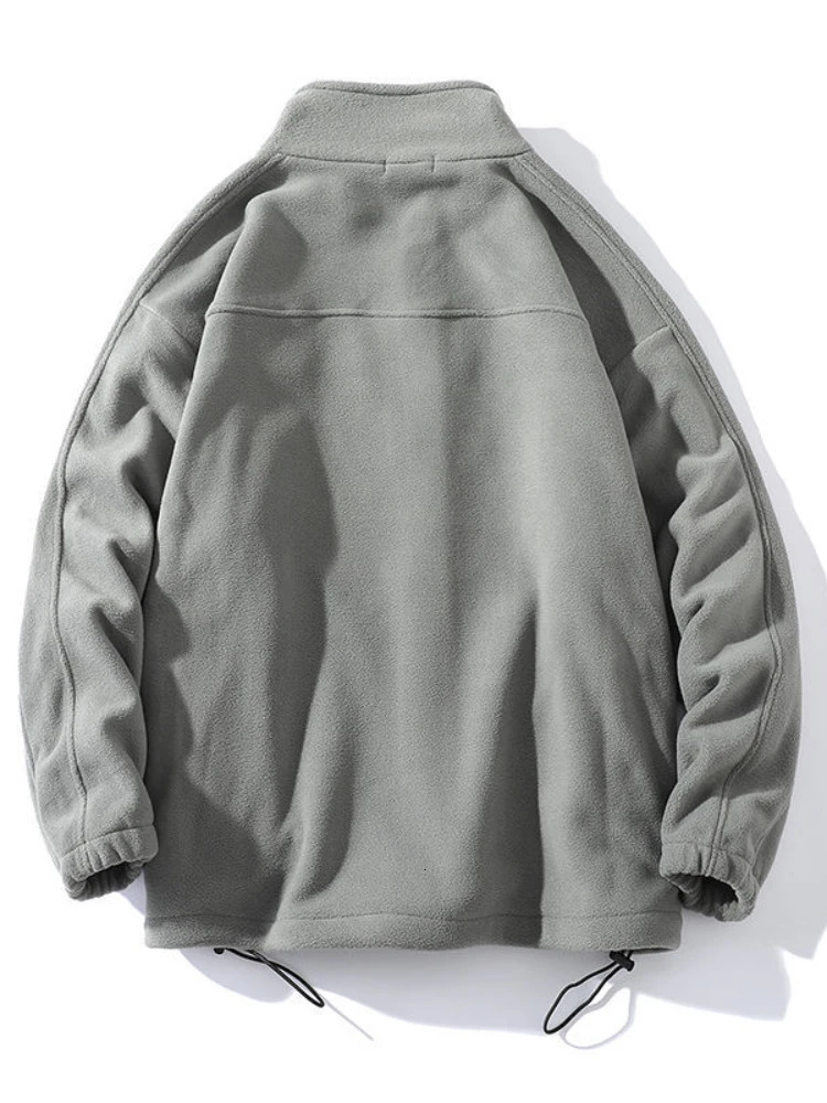 Gmiixder Half-zip Hoodless Sweatshirt Autumn Winter Stand-up Collar Shirt Oversize Velevet Tops Lovers Trend Polar Fleece Jacket 250813