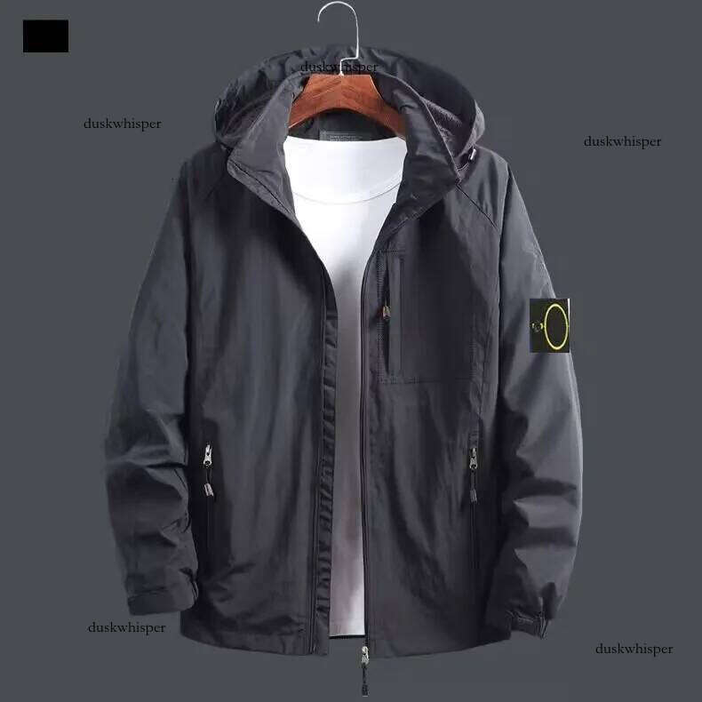 Men's stone Spring Badge Sleeve Patched Women Men islandas Jackets islandness Coat Streetwear Turn Down Topstoney Collars Windbreaker pull stone 847
