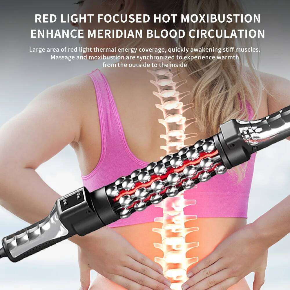 Relaxed Red Light Heated Device Roll Massager 360° Rotating Massage For Whole Body Anti Cellulite