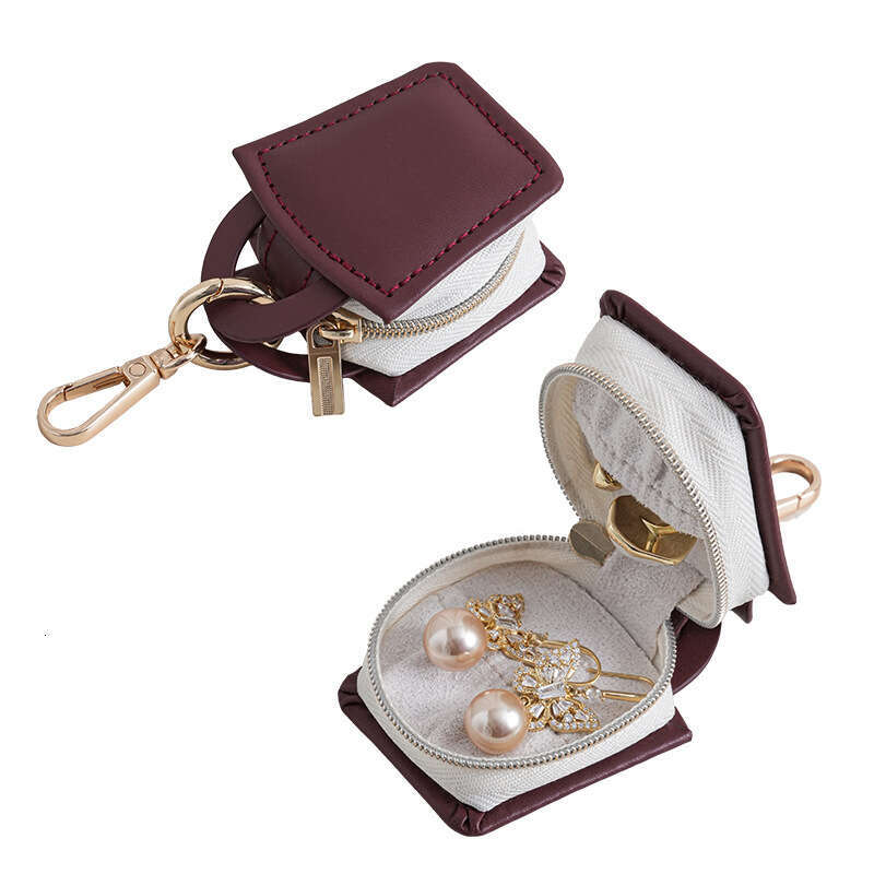 Jewelry Bag Portable Earrings Rings Storage Box for Business Trips and Travel