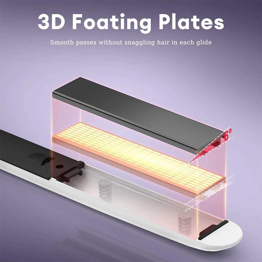 Professional Flat Iron Hair Straightener and Curling Iron Fast Heat Up Ceramic Coating for Shinier Smoother Hair Styling Tool W250814