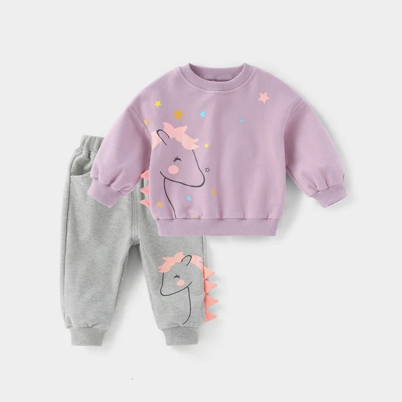 Spring Autumn Baby Girls Clothes Suit Children Cute T-Shirt Pants 2Pcs/Sets Toddler Casual Clothing Infant Kids Tracksuits 250813
