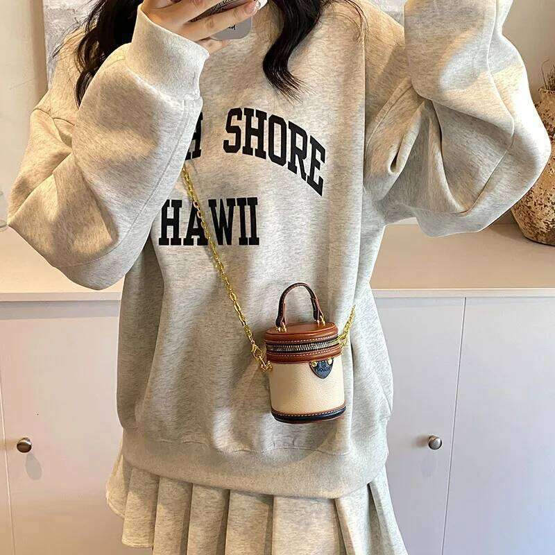 Hot Selling Classic Mini Contrasting Round Bucket Children's Parent-Child Style Women's Crossbody Bag Small Item Storage Handbag Designer Ba