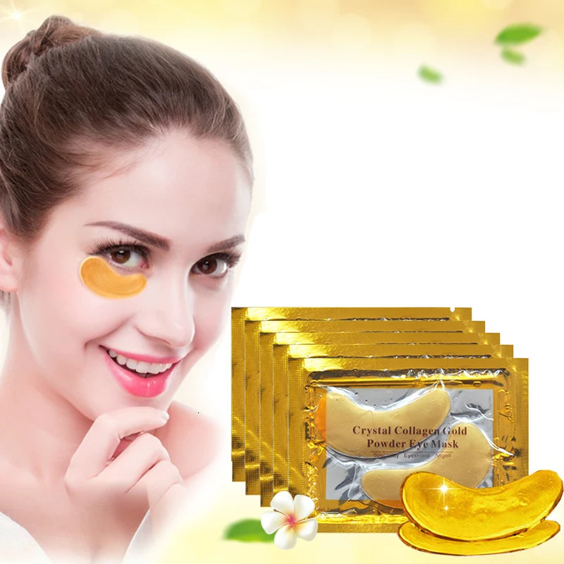 InniCare 40pcs Beauty Gold Crystal Collagen Patches For Eye Eye Mask Korean Cosmetics Skin Care 250813