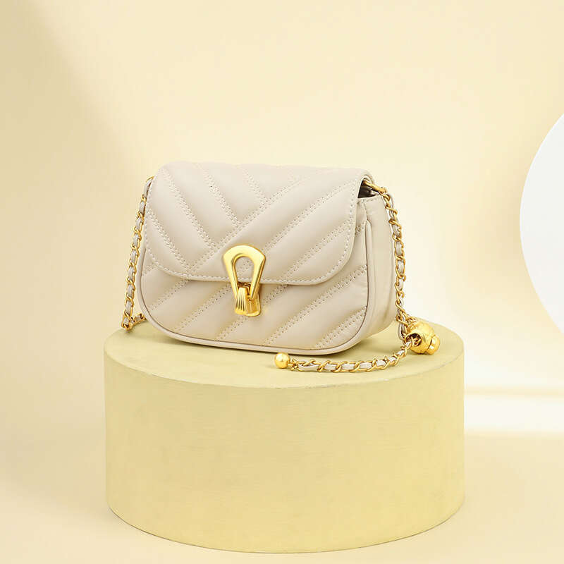 Niche New Style Women's Chain Crossbody Spring Summer Light Luxury Versatile Genuine Leather Underarm Small Bag Handbag