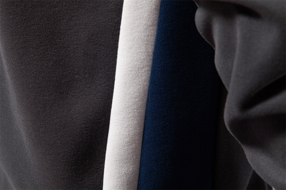 Men's Long Sleeve Patchwork Hoodie Slim Fit Casual Pullover Round Neck Sportswear Top European size: S-2XL