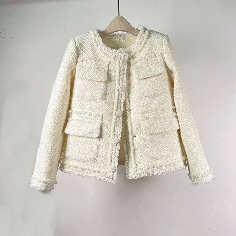 French Style Elegant Elegance Jacket for Women Tweed Spring New Fashion Tassel Book