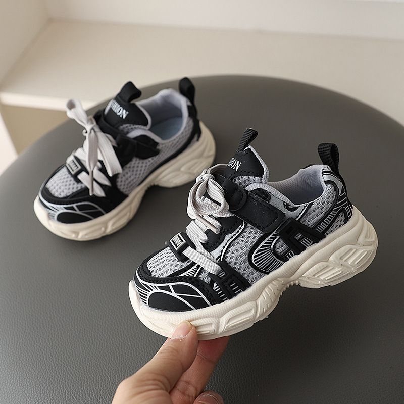 Girl Sports Shoes 2025 New Style Soft Sole Toddler's Casual Shoes Kidsnest Fashionable Breathable Shoes for Kids Boy Size 21- 30 K0647