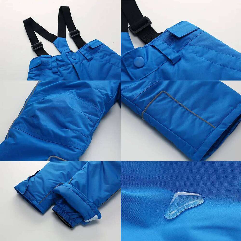 HONEYKING Winter Outdoor Waterproof Warm Ski Trousers Boys And Girls Jumpsuit Overalls Tracksuits Kids Snow Pants