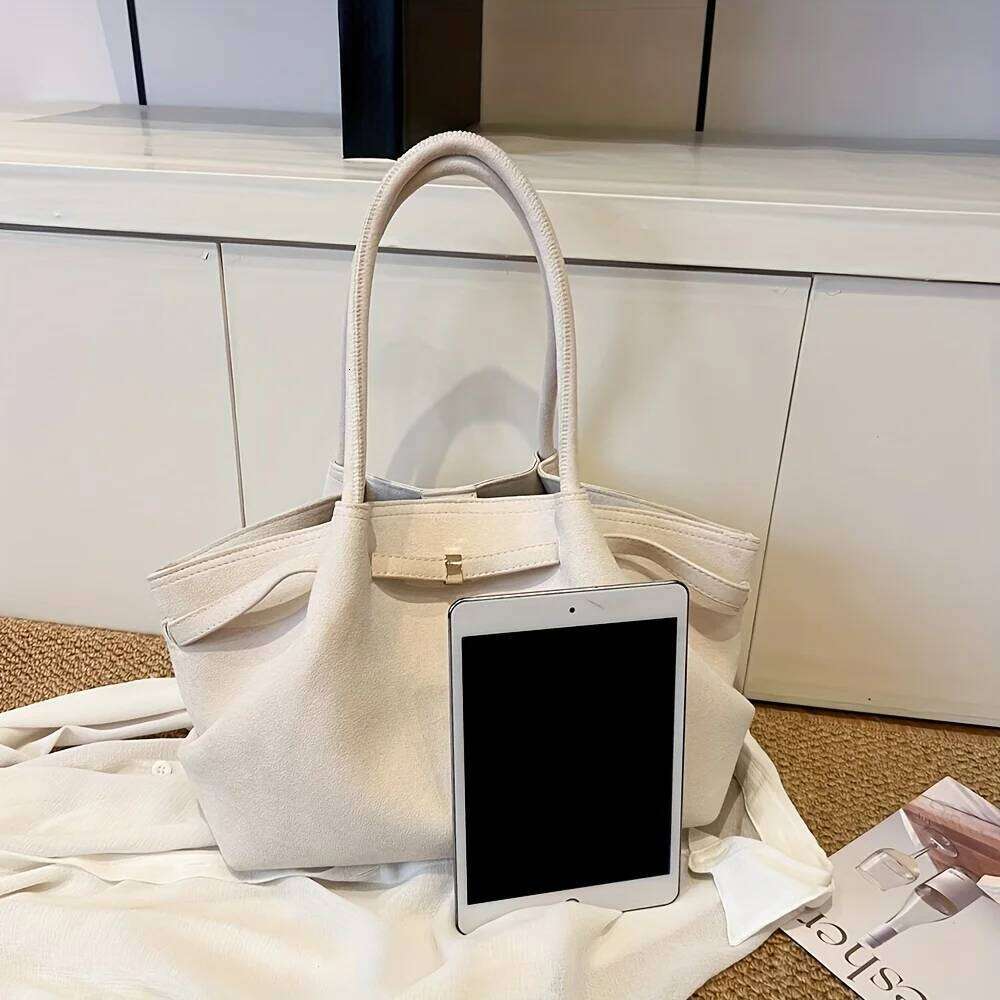Autumn and Winter Deerskin Veet Underarm Women's New Large Capacity Vintage Tote Bag Fashion All-Matching Female Commuter