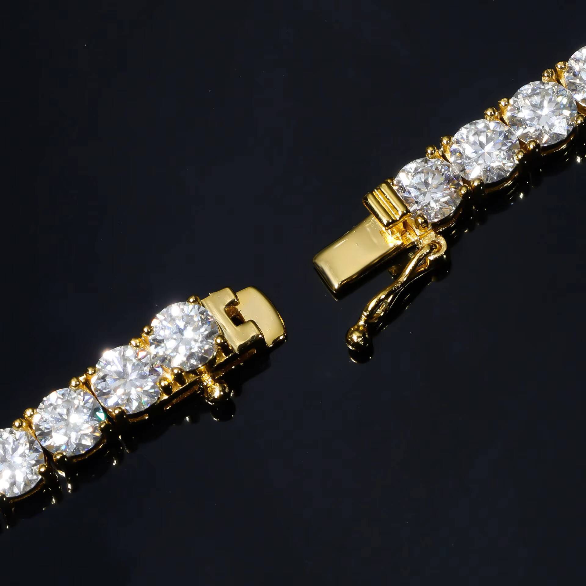 Iced Out Hip Hop D Color VVS 23456mm Moissanite Diamond Tennis Chain Necklace S925 Sterling Silver Men Women Tennis Link Chain