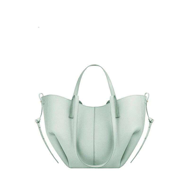 French women s large capacity handbag leather pleated wing bag single shoulder armpit tote