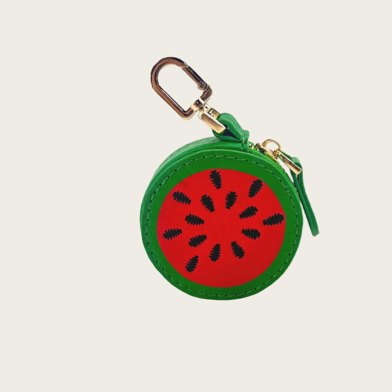 Classical chain pouch charm keychain wallet mini zipper coin purse earphone bag key ring pink strawberry peach pendant birthday gift 111
