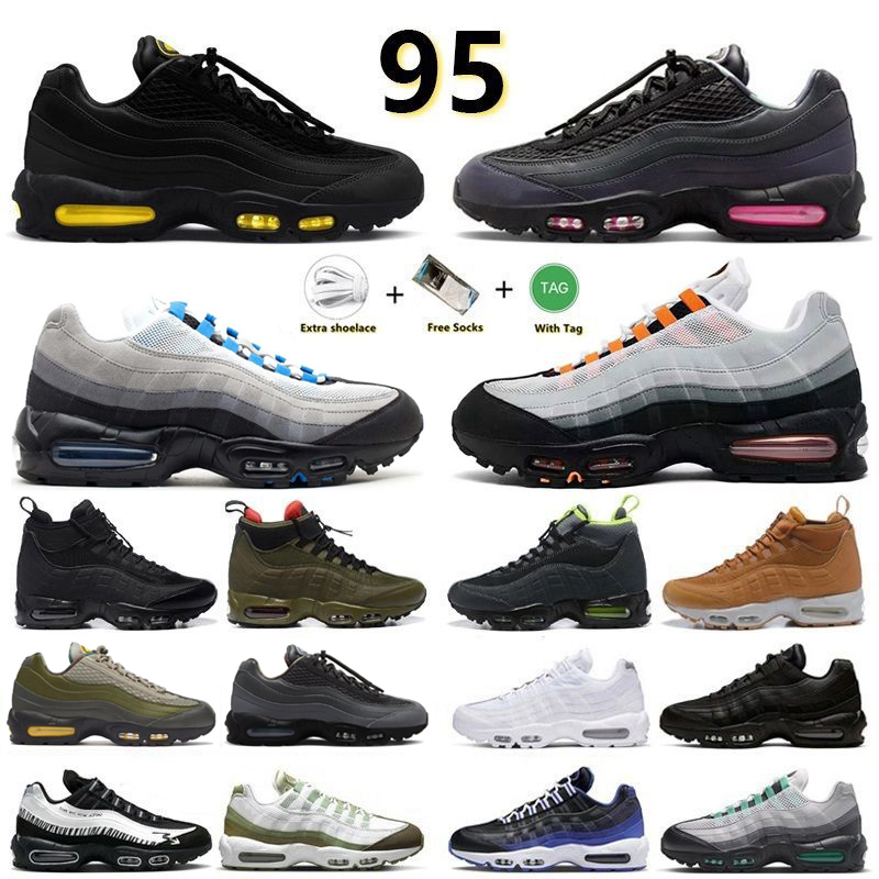 Designer 95 95s Mens Running Shoes Blue Spark Bright Mandarin Triple Black White Silver Aegean Storm Pink Beam Tour Yellow Sequoia Men Women trainers Sports Sneakers