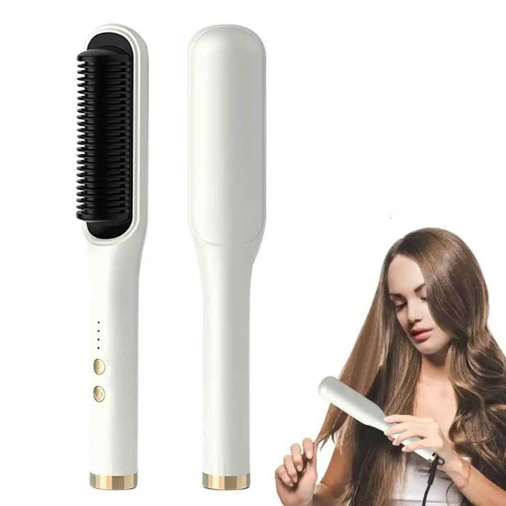 Fast Heating Hot Air Comb Multifunctional Electric Comb Curling Iron Styler Hair Straightener Brush Hair Straightening Brush W250814