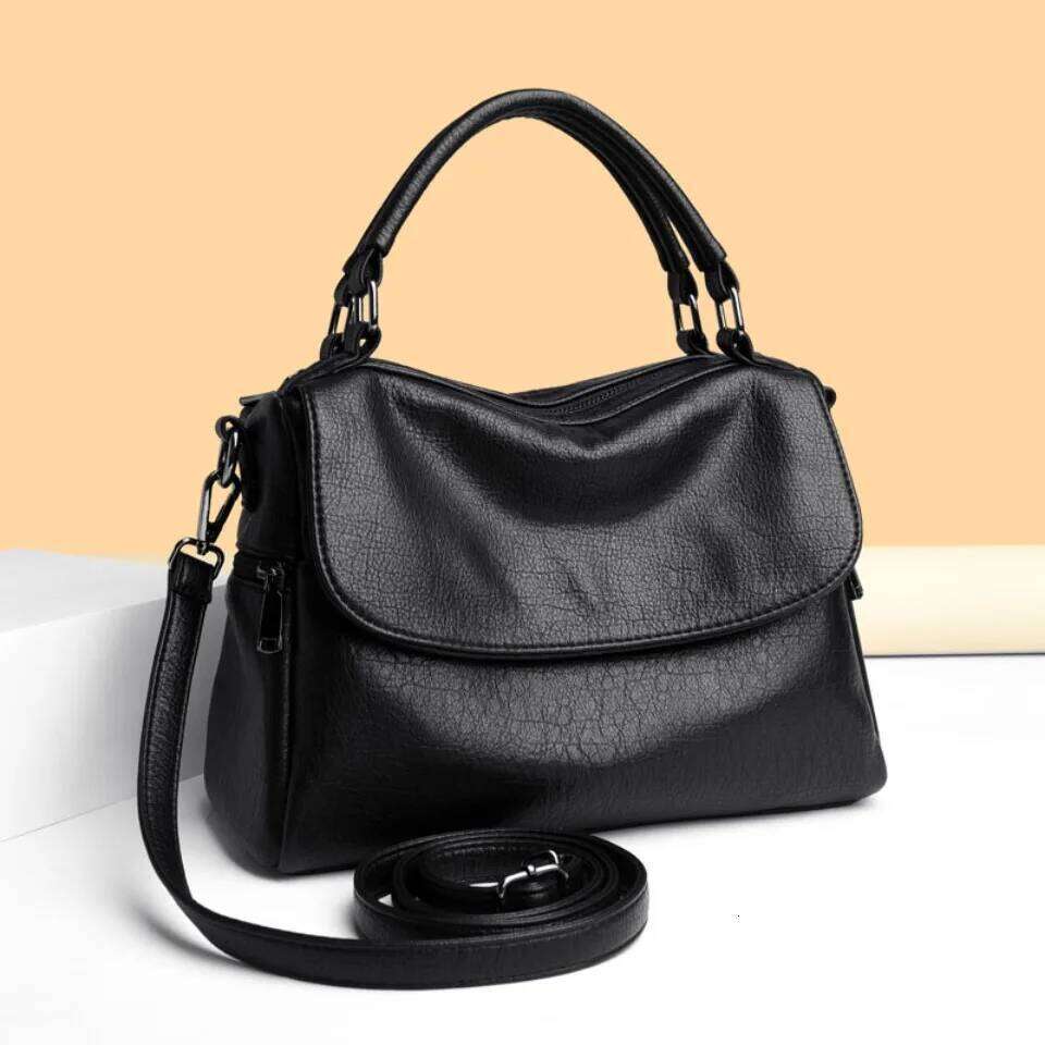 Women s Casual Tote Soft Leather Handbag Designer Shoulder Crossbody Hand Bag Ladies Doctor Shopping Sac a main bag