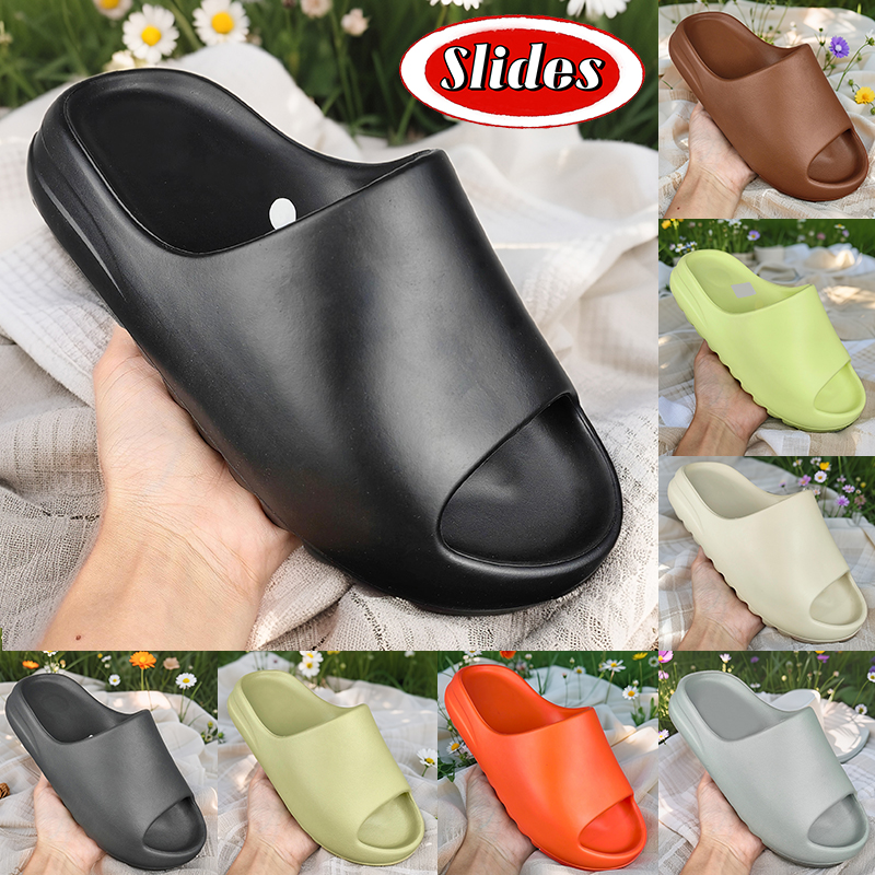 Free Shipping Designer slides for slippers onyx bone mens womens sandals resin glow green black Stock in USA summer beach slide classic slipper men sandal shoes