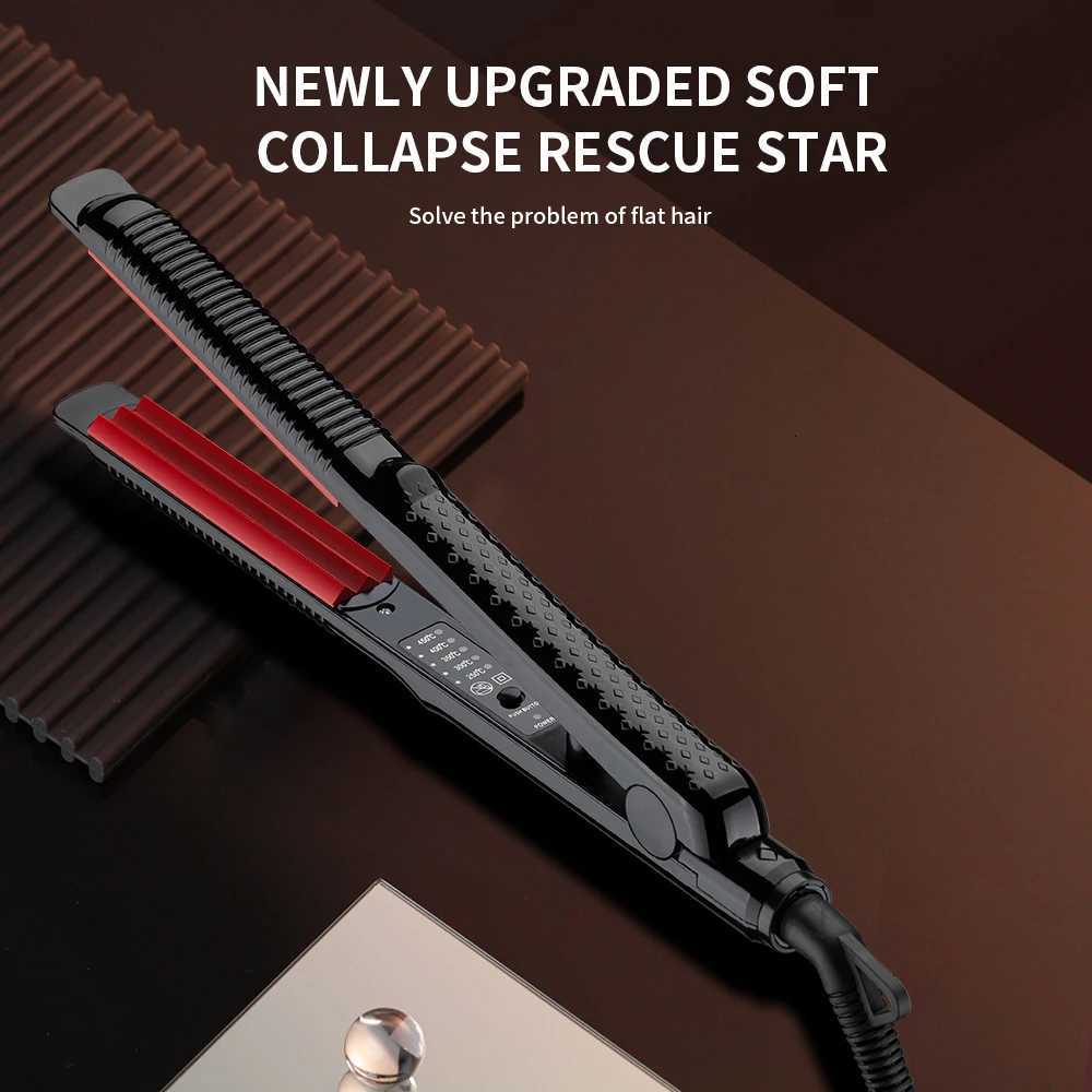 Professional Electric Hair Curling Iron 140-220 PTC Heater Hair Crimper Curler Corn Plate Fluffy Wand Crimping Perm Splint Salon W250814