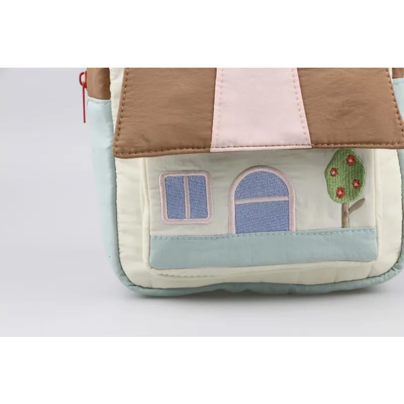 Cartoon Embroidered Kids Backpack Soft Cotton Lightweight Childrens Backpack Kids Accessories Kid Bag 250813