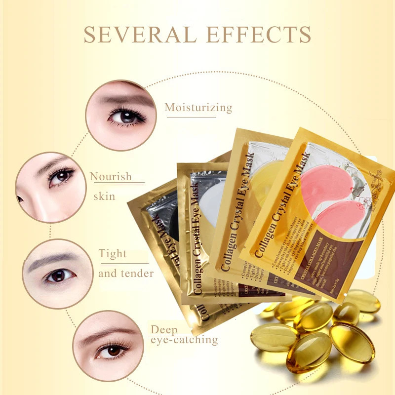 5102030 Pairs Gold Collagen Crystal Eye Mask skincare Eye Patches Nourishing Eye Skin Care Products 250813
