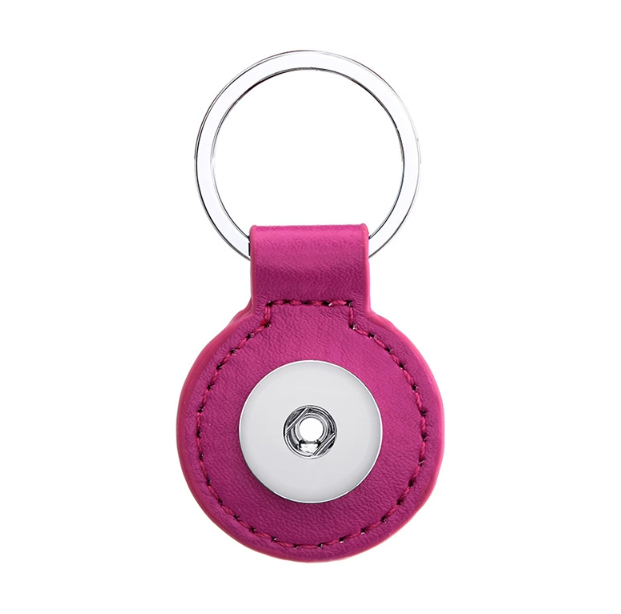 Keychains Lanyards Noosa Pu Leather 18Mm circle Snap Button Key Rings Keychain Fit Diy Ginger Snaps Keyrings Jewelry Drop Delivery Fashion Jewelry fit