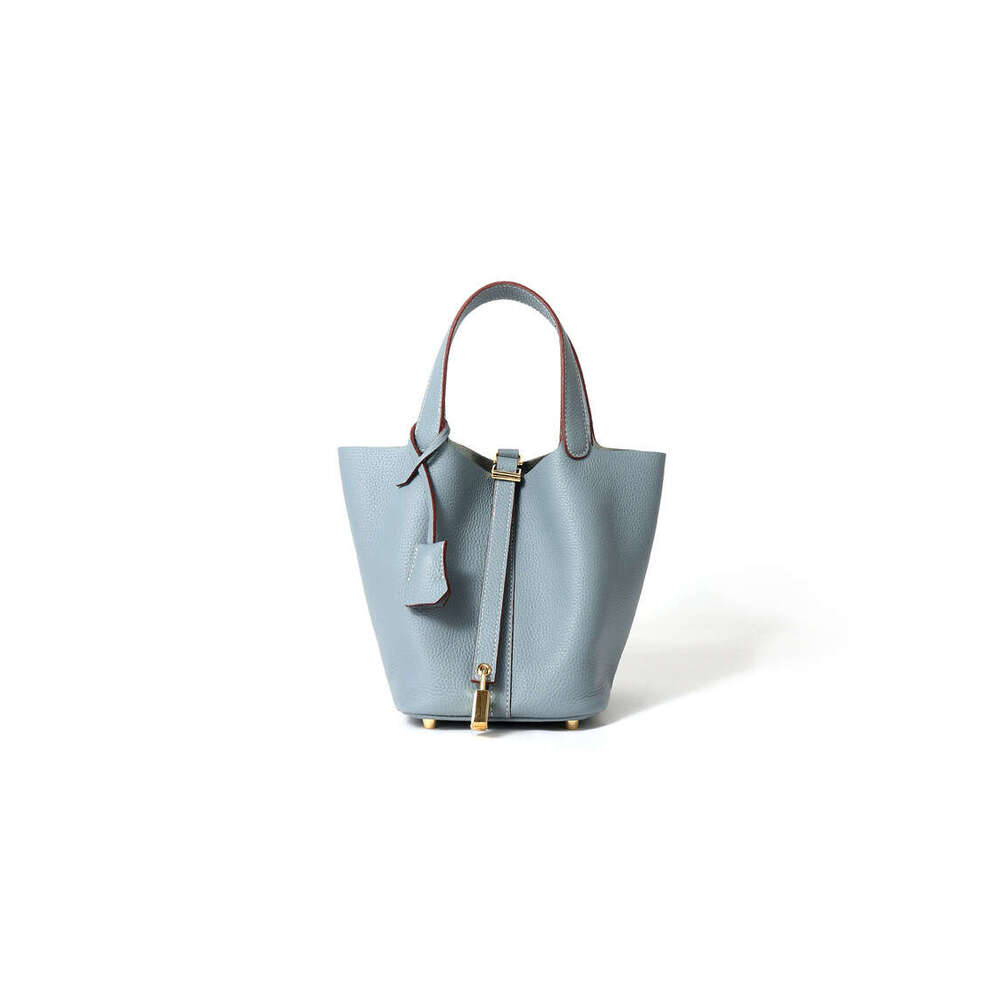 2025 New Bucket Tote Genuine Leather Handbag Mommy Bride Wedding Bag High-end Feel