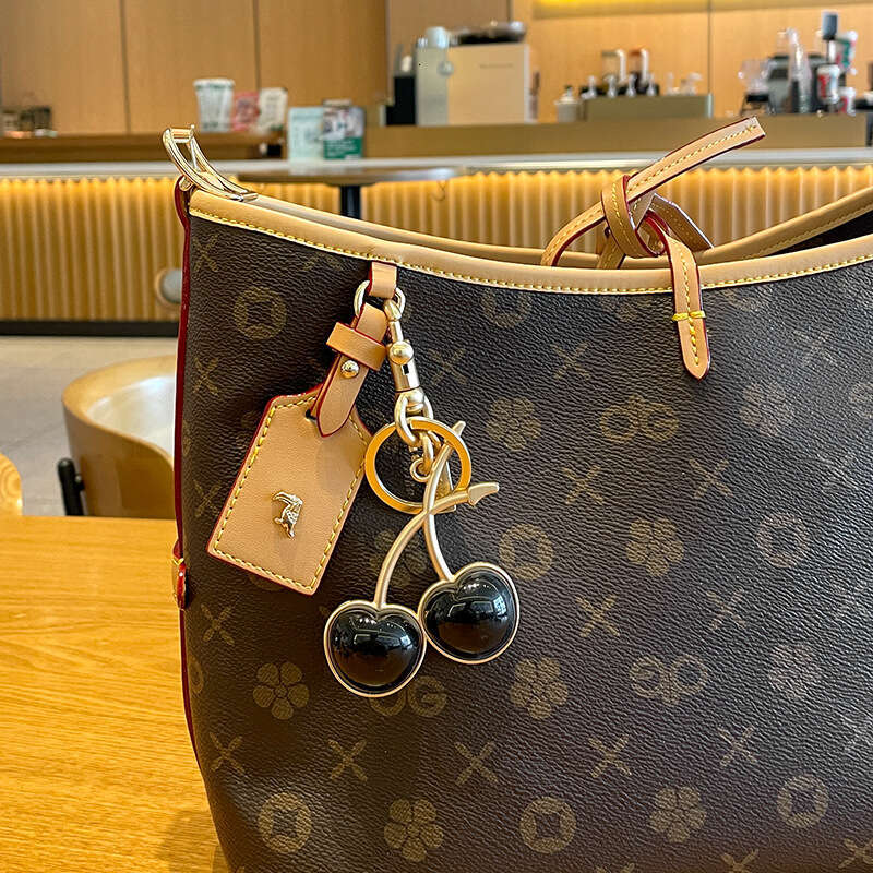 Luxury Bag charms Designer Keychain for Women Accessories Cute Fruit charm Cherry Handbag Pendant Suitable for any style of bags