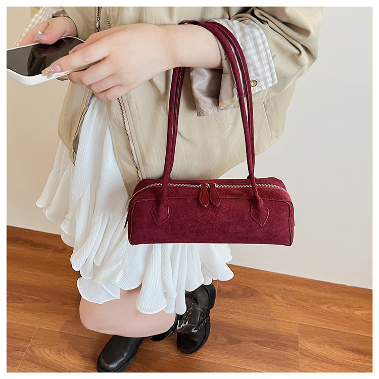 2025 New Designer Underarm Bag Retro Suede Shoulder Bag